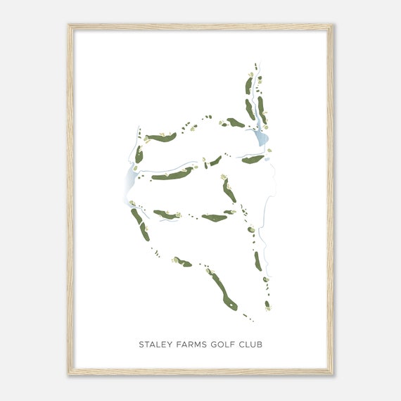 Staley Farms Golf Club Missouri Modern Watercolor Map Golfer Gift Golf Wall Art Golf Poster Print Course Layout
