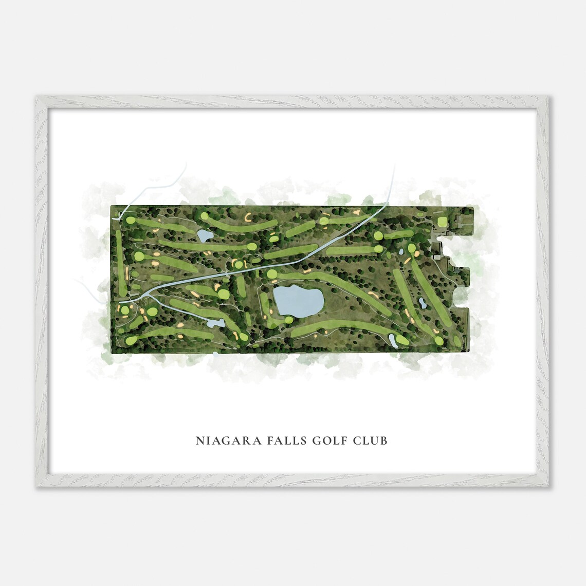 Niagara Falls Golf Club Ontario Classic Watercolor Map Poster - Image 3