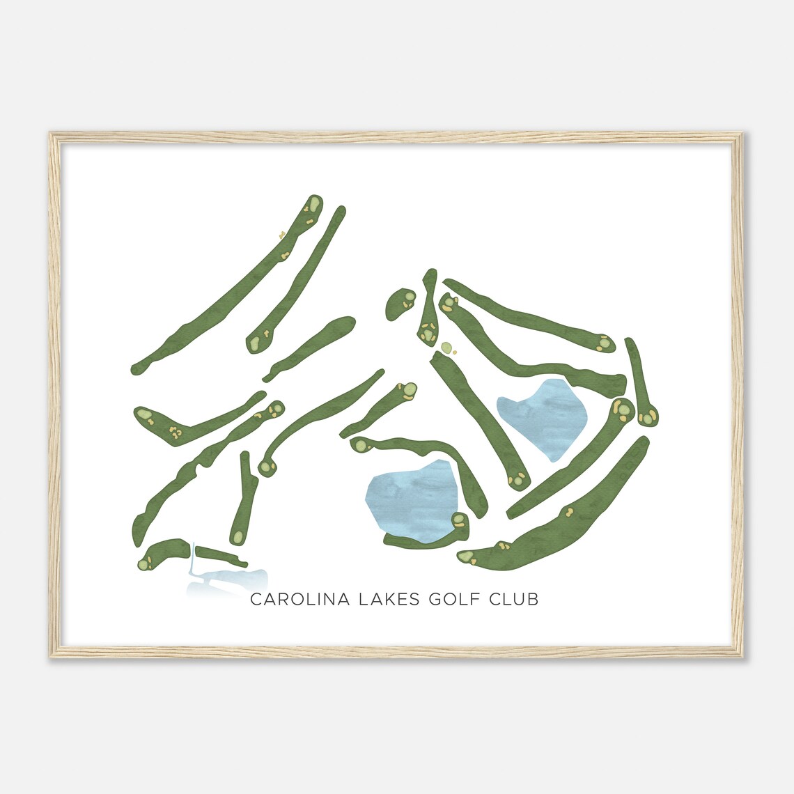 Carolina Lakes Golf Club South Carolina Modern Watercolor Map Poster - Image 2