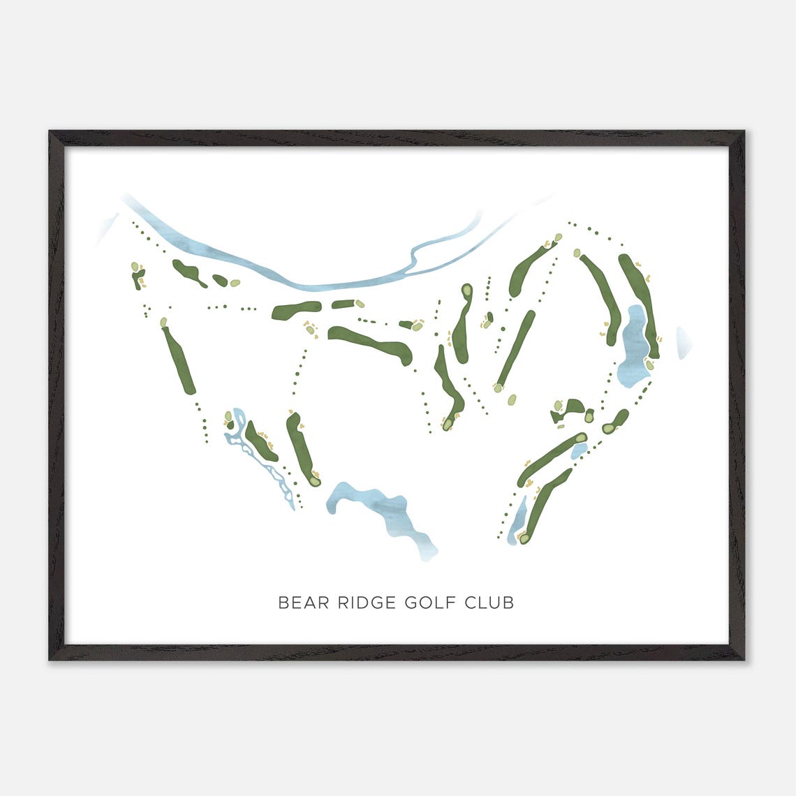 Bear Ridge Golf Club Modern Minimalist Course Map Art Poster - Image 5