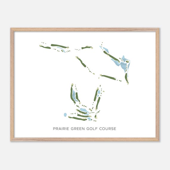 Prairie Green Golf Course In Sioux Falls South Dakota Modern Watercolor Map Golfer Gift Golf Wall Art Golf Poster Print