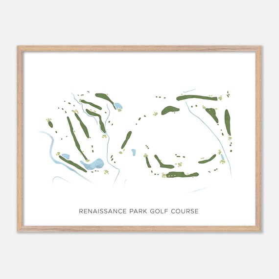Renaissance Park Golf Course Charlotte NC Minimalist Map Poster