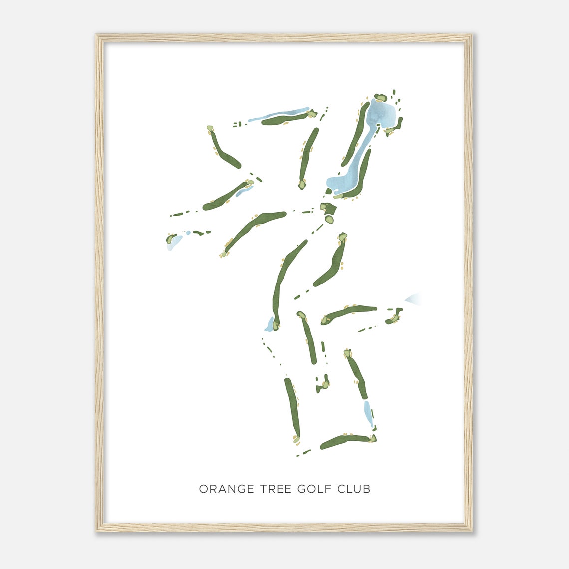 Orange Tree Golf Club Florida Golf Course Map Modern Minimalist Poster - Image 2