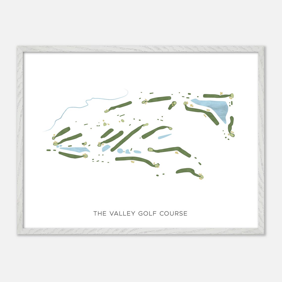 The Valley Golf Course Minimalist Green Fairways Map Art Poster - Image 4