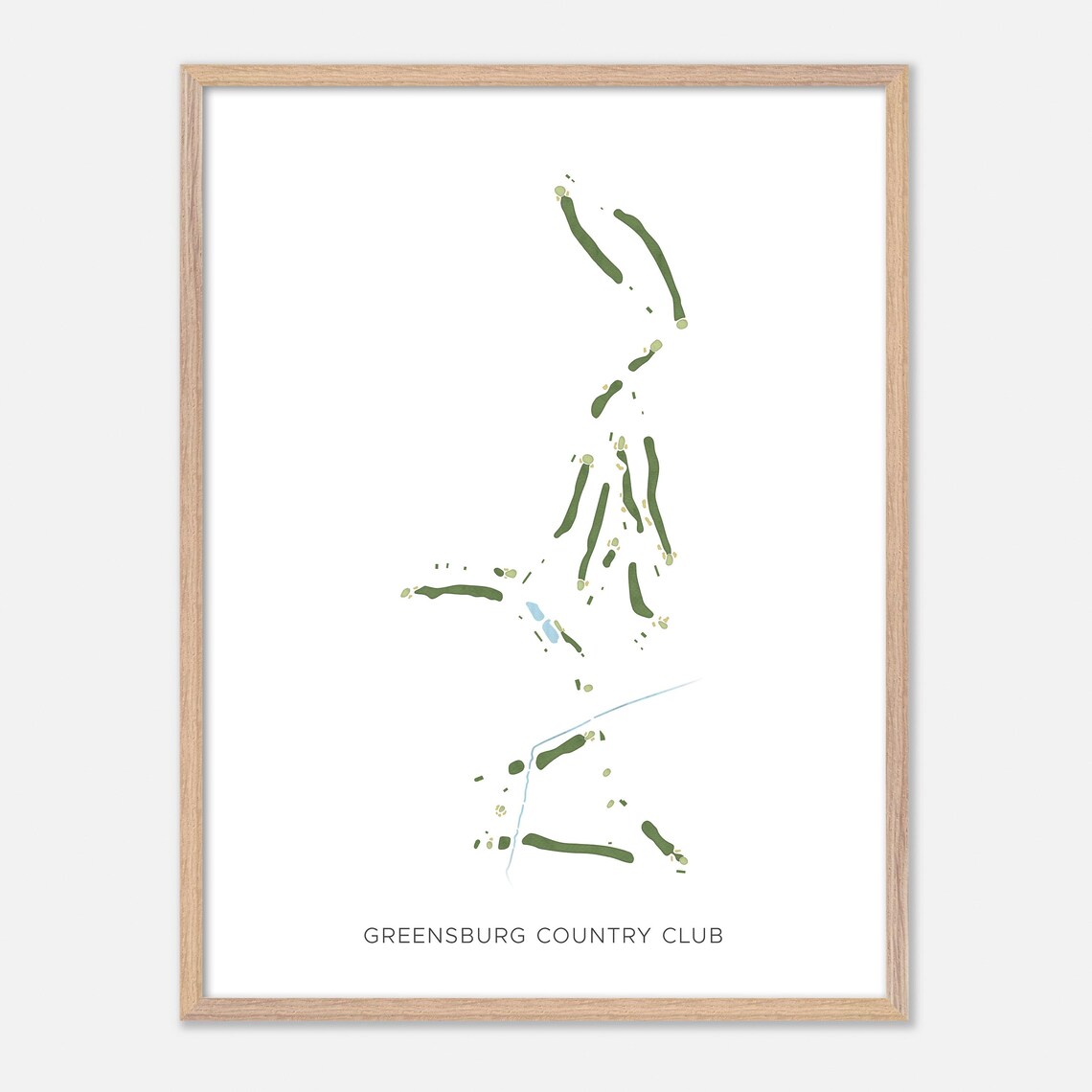 Greensburg Country Club Pennsylvania Modern Watercolor Map Poster - Image 2