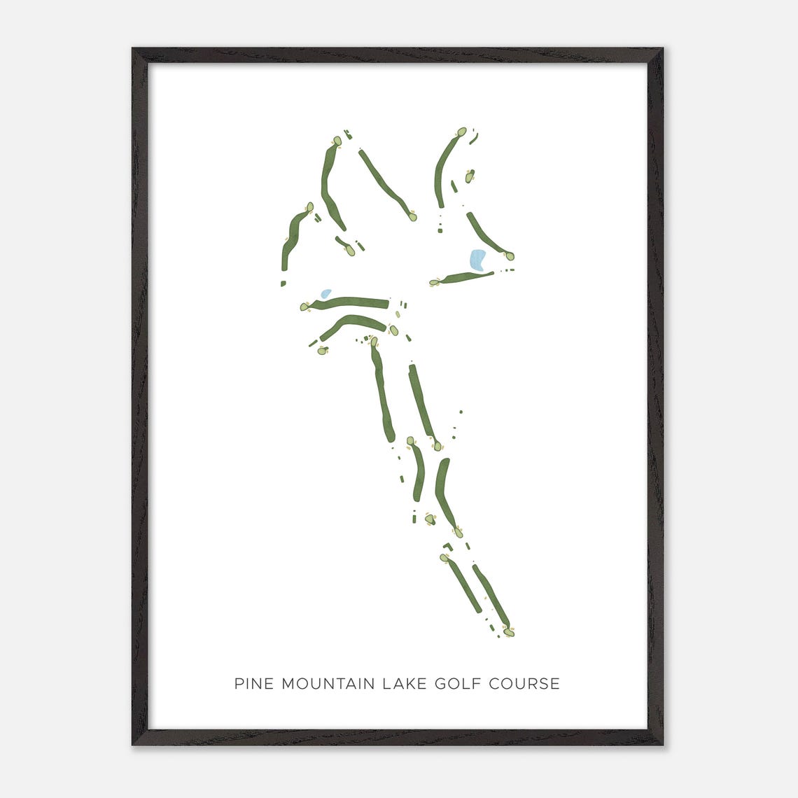Pine Mountain Lake Golf Course Groveland California Map Poster - Image 3