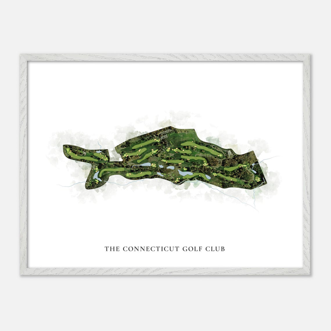 The Connecticut Golf Club Classic Watercolor Course Map Poster - Image 4