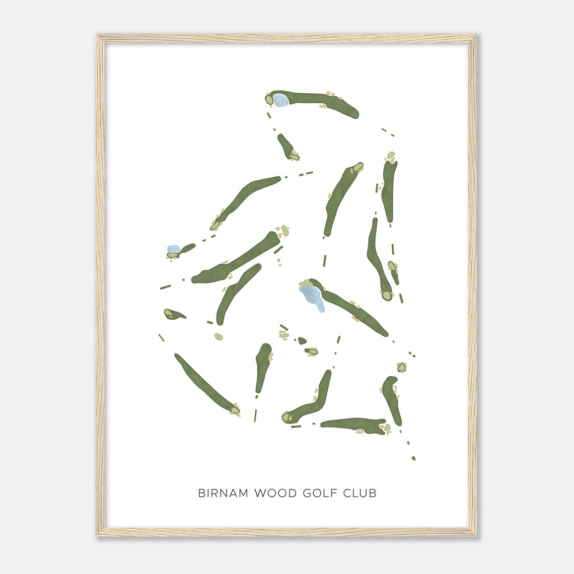 Birnam Wood Golf Club California Modern Minimalist Map Poster