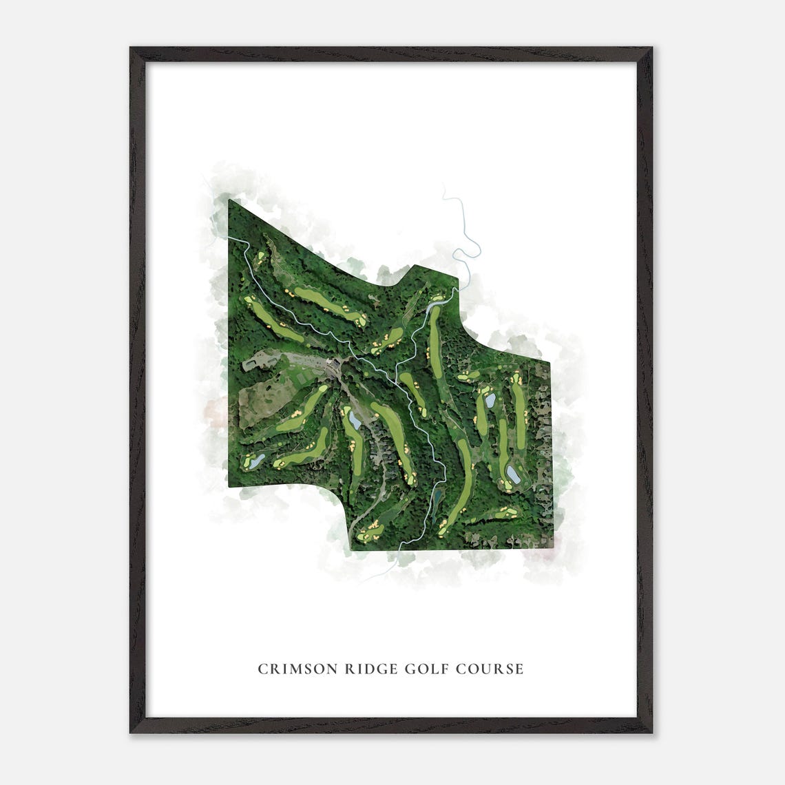 Crimson Ridge Golf Course Canada Classic Watercolor Map Poster - Image 2