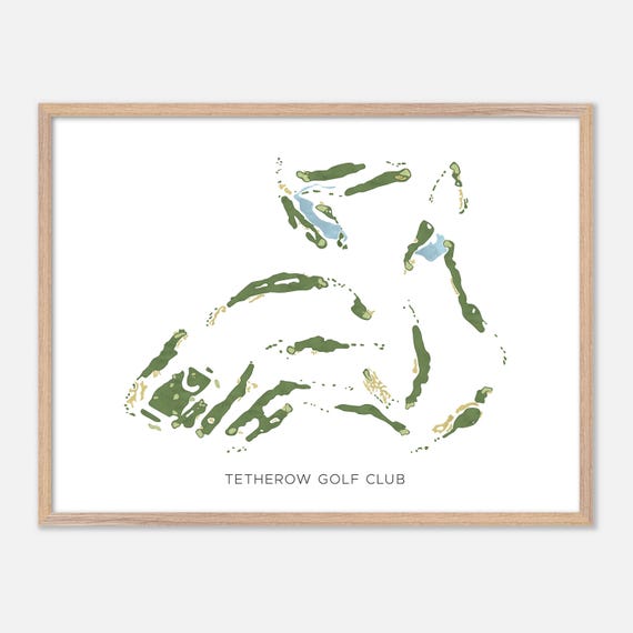 Tetherow Golf Club In Bend Oregon Modern Watercolor Map Golfer Gift Golf Wall Art Golf Poster Print Course Layout