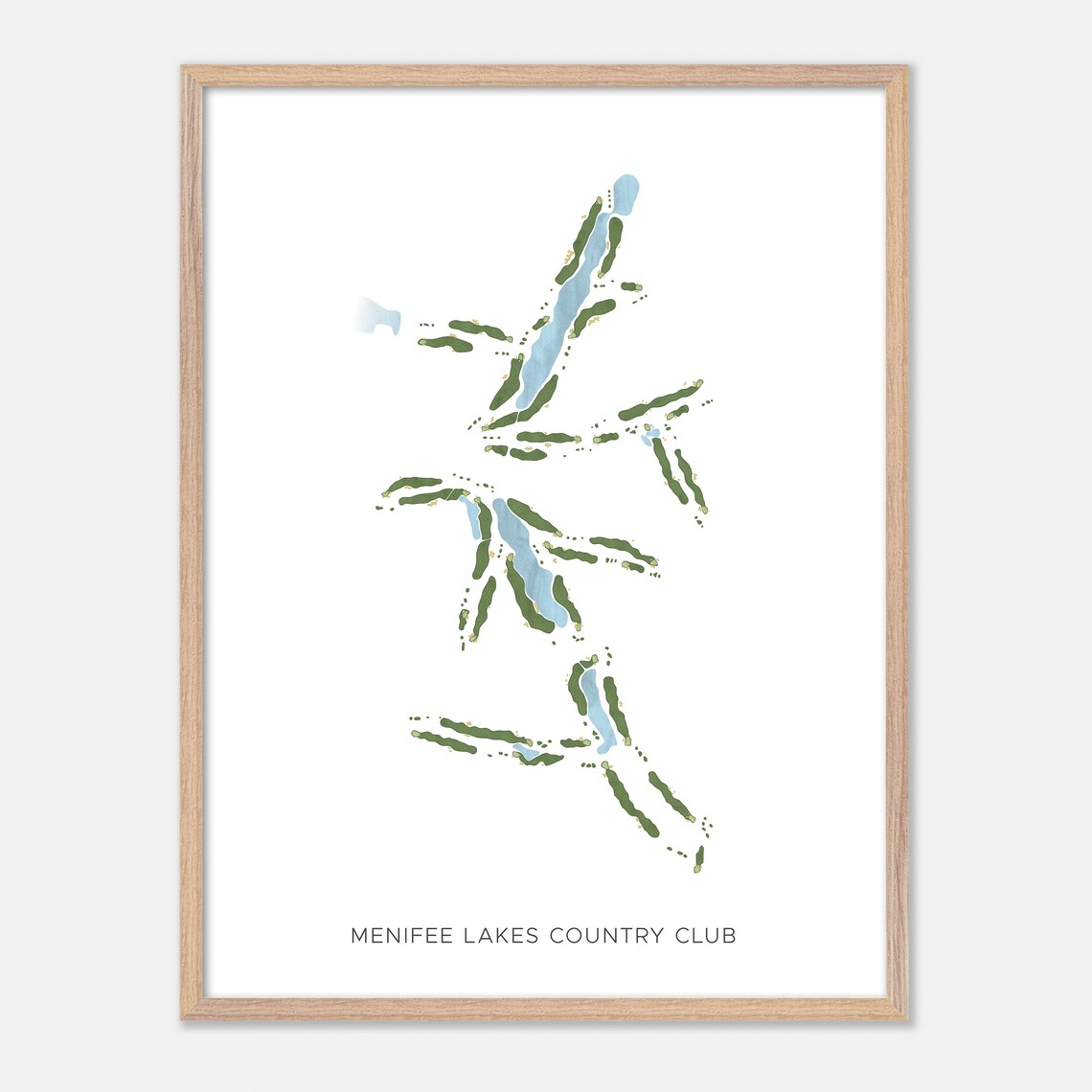 Menifee Lakes Country Club California Modern Watercolor Map Poster - Image 2