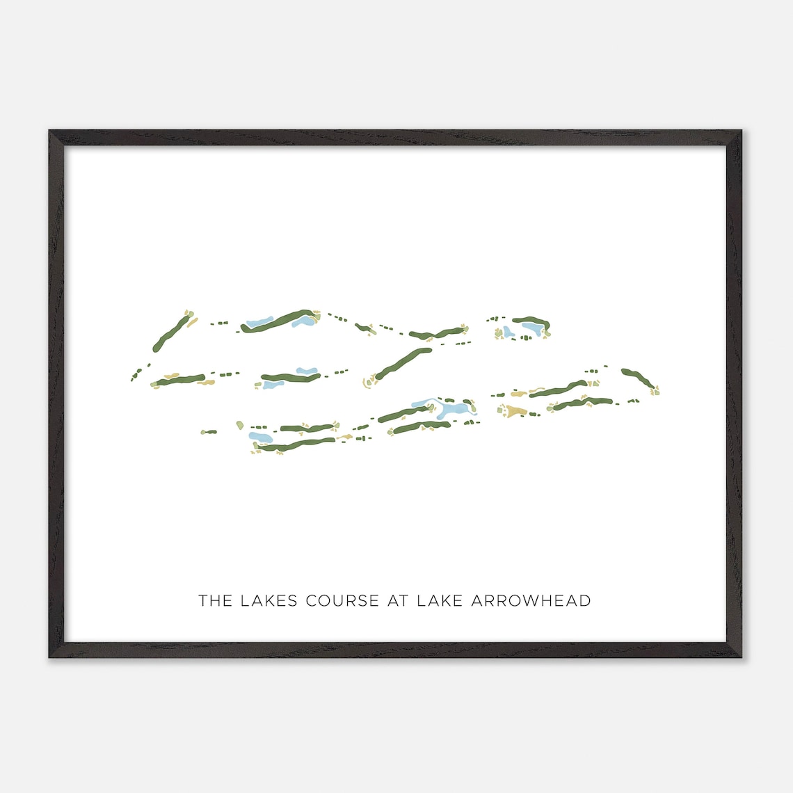The Lakes Course at Lake Arrowhead Nekoosa Wisconsin Modern Map Poster - Image 5