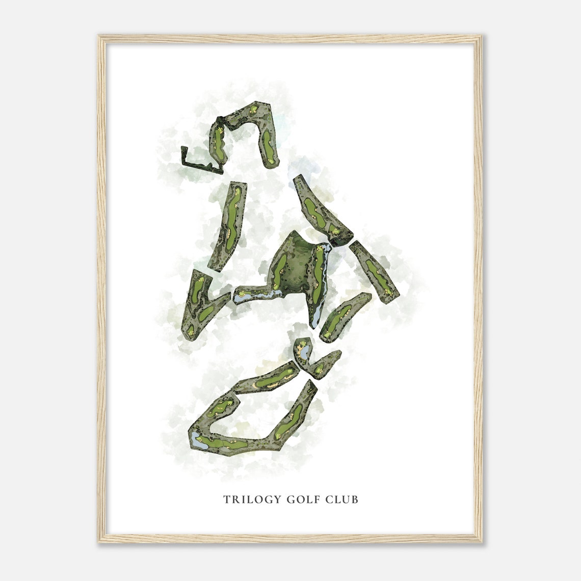 Trilogy Golf Club Arizona Classic Watercolor Map Golfer Gift Poster - Image 2
