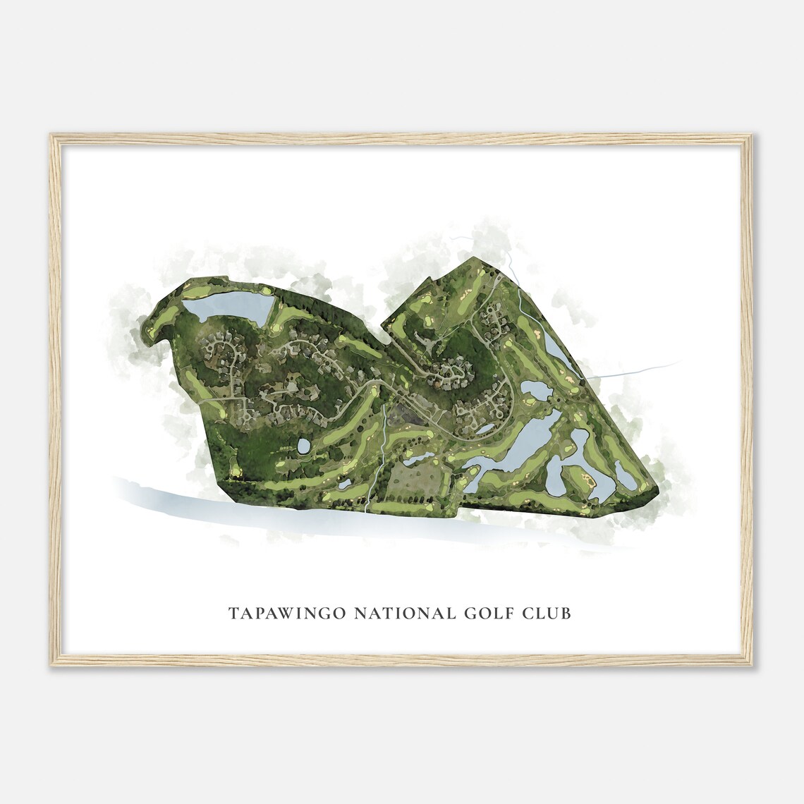 Tapawingo National Golf Club Missouri Watercolor Map Art Print - Image 2
