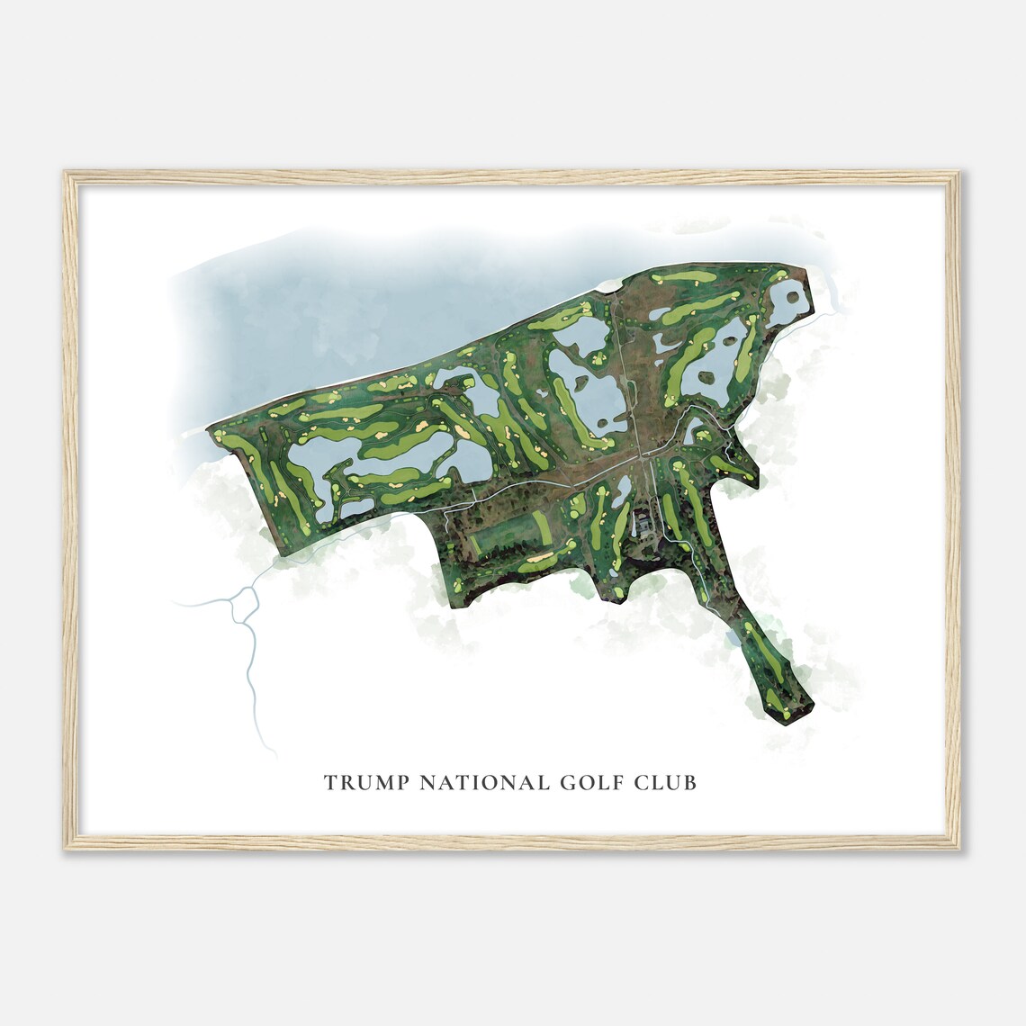 Trump National Golf Club Virginia Classic Watercolor Map Poster - Image 2