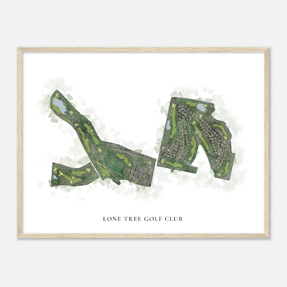 Lone Tree Golf Club Colorado Classic Watercolor Map Golfer Gift Golf Wall Art Golf Poster Print Course Layout