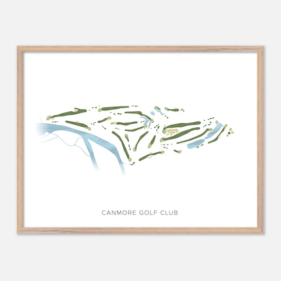 Canmore Golf Club Canada Modern Scenic Watercolor Map Poster