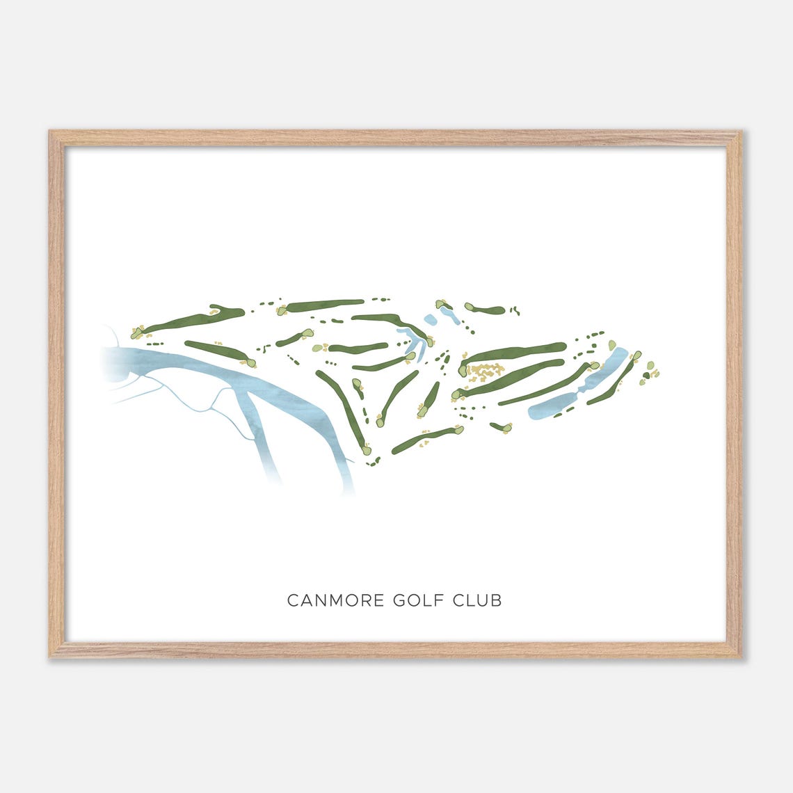 Canmore Golf Club Canada Modern Scenic Watercolor Map Poster
