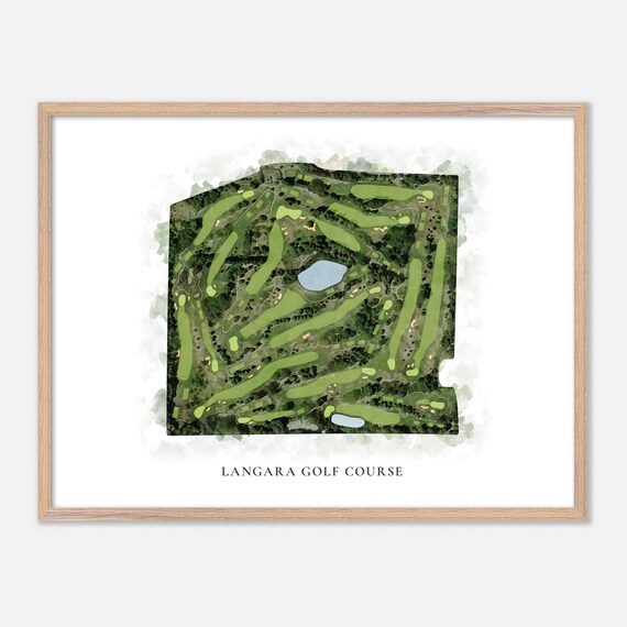 Langara Golf Course Vancouver Canada Classic Watercolor Map Poster