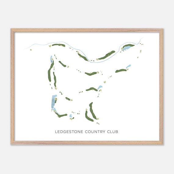 Ledgestone Country Club In Branson West Missouri Modern Watercolor Map Golfer Gift Golf Wall Art Golf Poster Print Course Layout