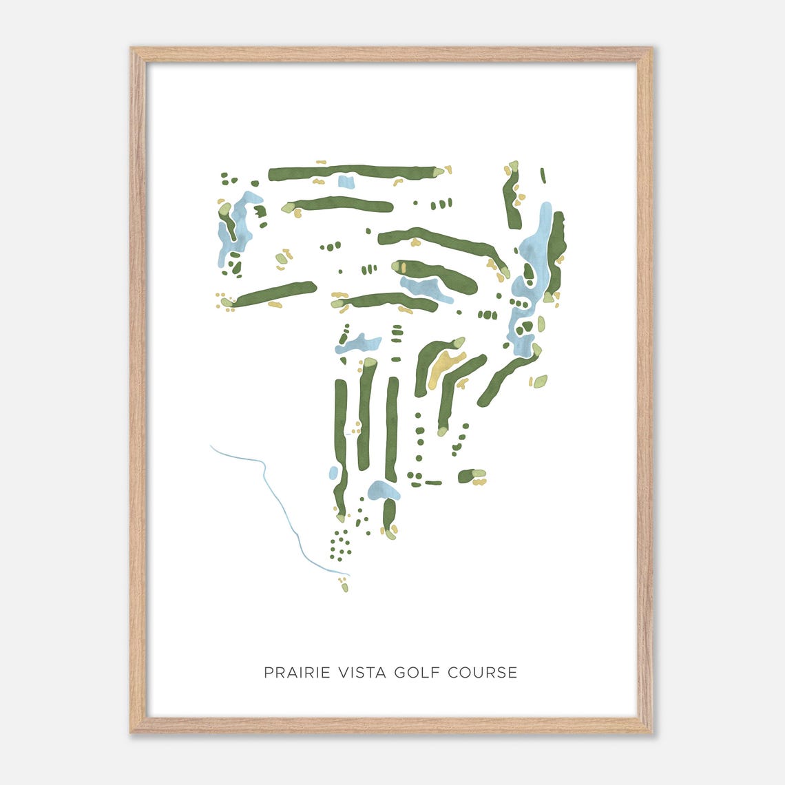 Prairie Vista Golf Course Illinois Minimalist Course Map Wall Art - Image 6