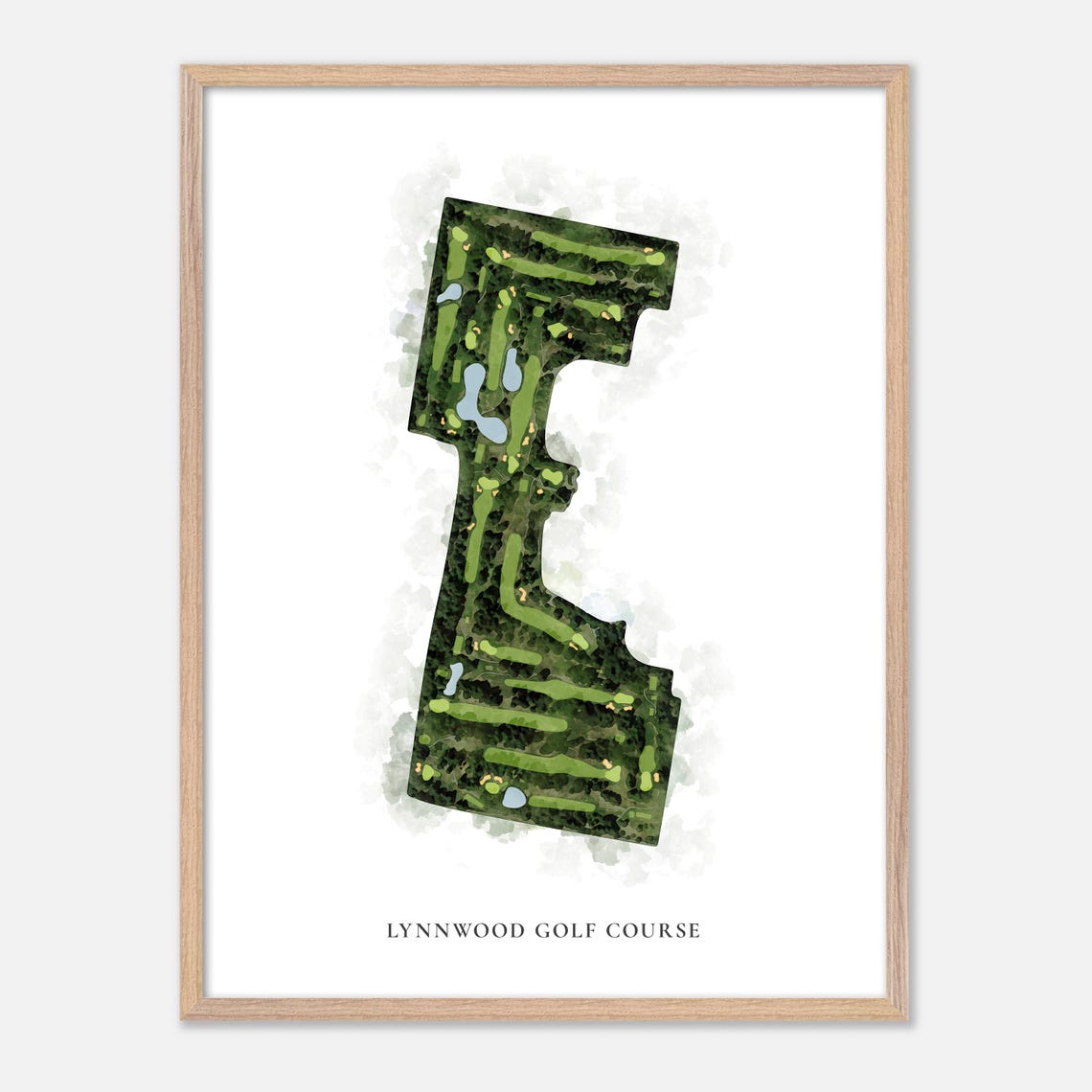 Lynnwood Golf Course Watercolor Map Art Washington Golfer Poster - Image 6