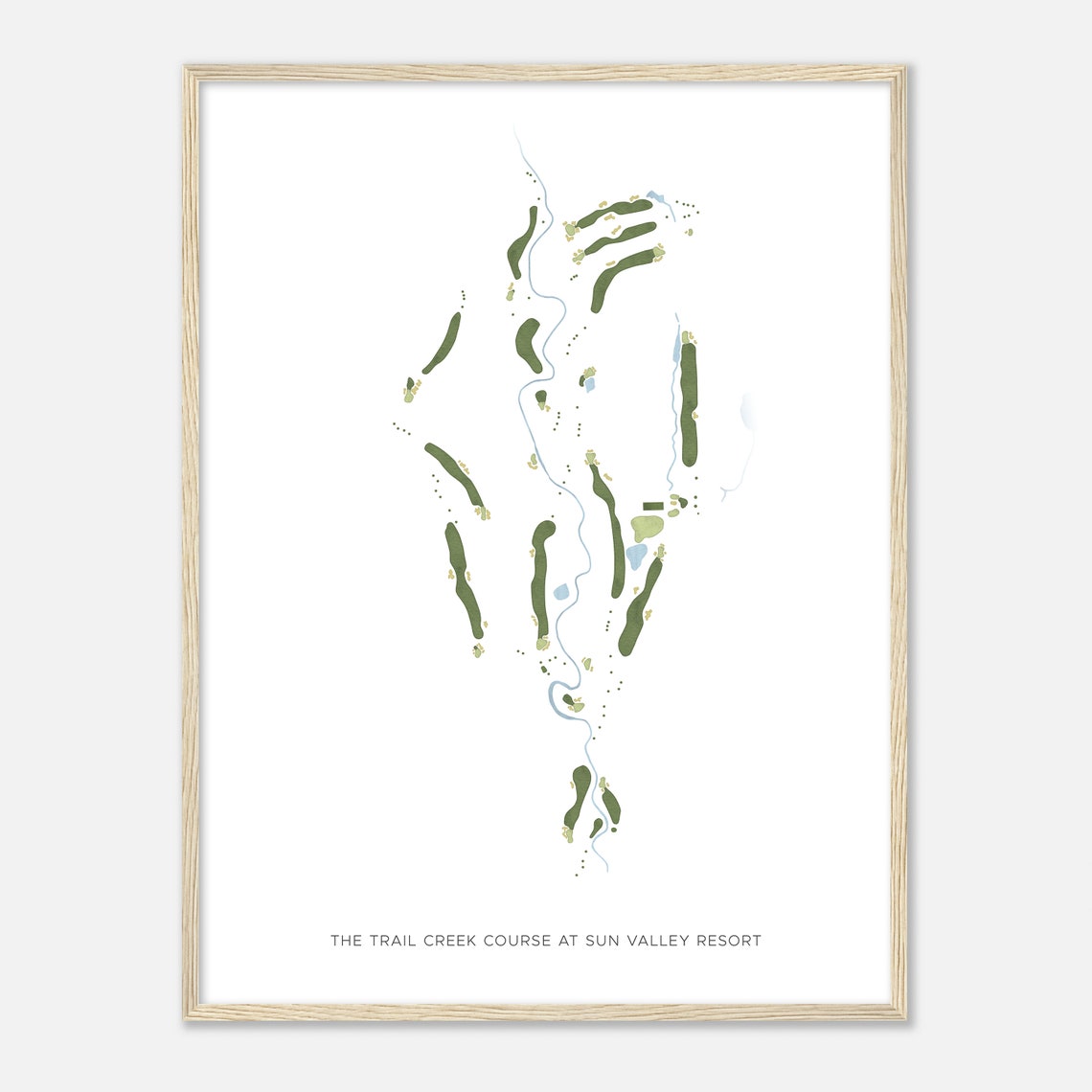 Trail Creek Course Sun Valley Resort Minimal Golf Map Print Art