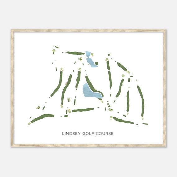 Lindsey Golf Course Kentucky Modern Watercolor Map Golfer Gift Golf Wall Art Golf Poster Print Course Layout