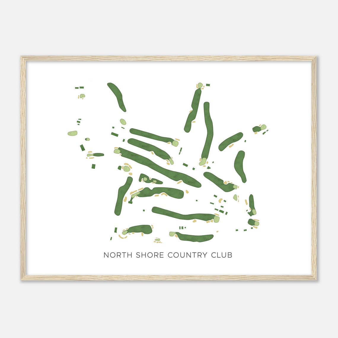 North Shore Country Club New York Modern Minimalist Map Poster