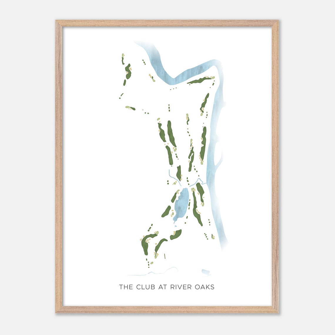 The Club At River Oaks Sherman Connecticut Modern Watercolor Poster - Image 2