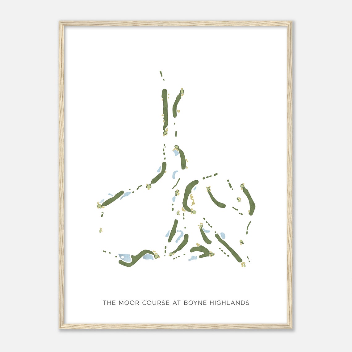 The Moor Course at Boyne Highlands Modern Course Layout Map Poster