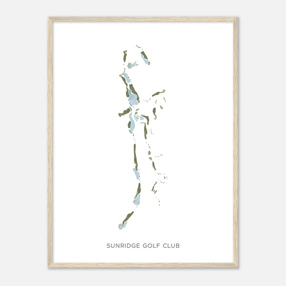 Sunridge Golf Club Nevada Modern Watercolor Map Golfer Gift Golf Wall Art Golf Poster Print Course Layout