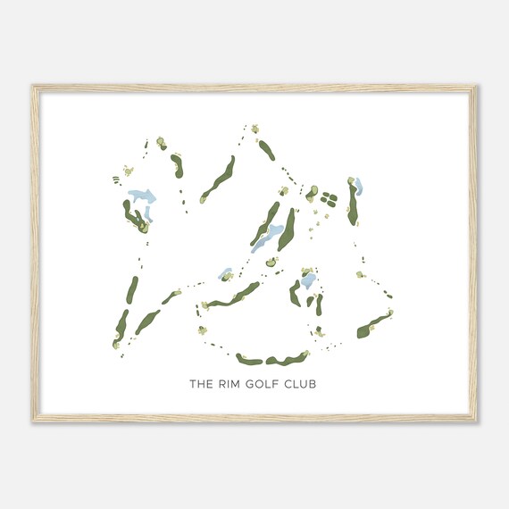 The Rim Golf Club Arizona Modern Watercolor Map Golfer Gift Golf Wall Art Golf Poster Print Course Layout