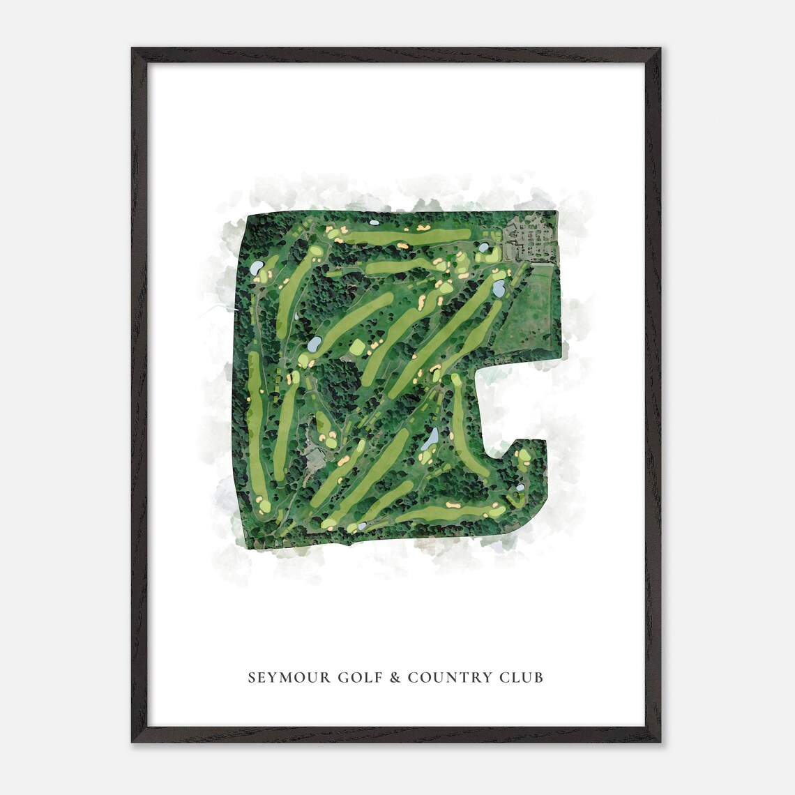 Seymour Golf & Country Club Canada Classic Watercolor Golf Map Poster - Image 2