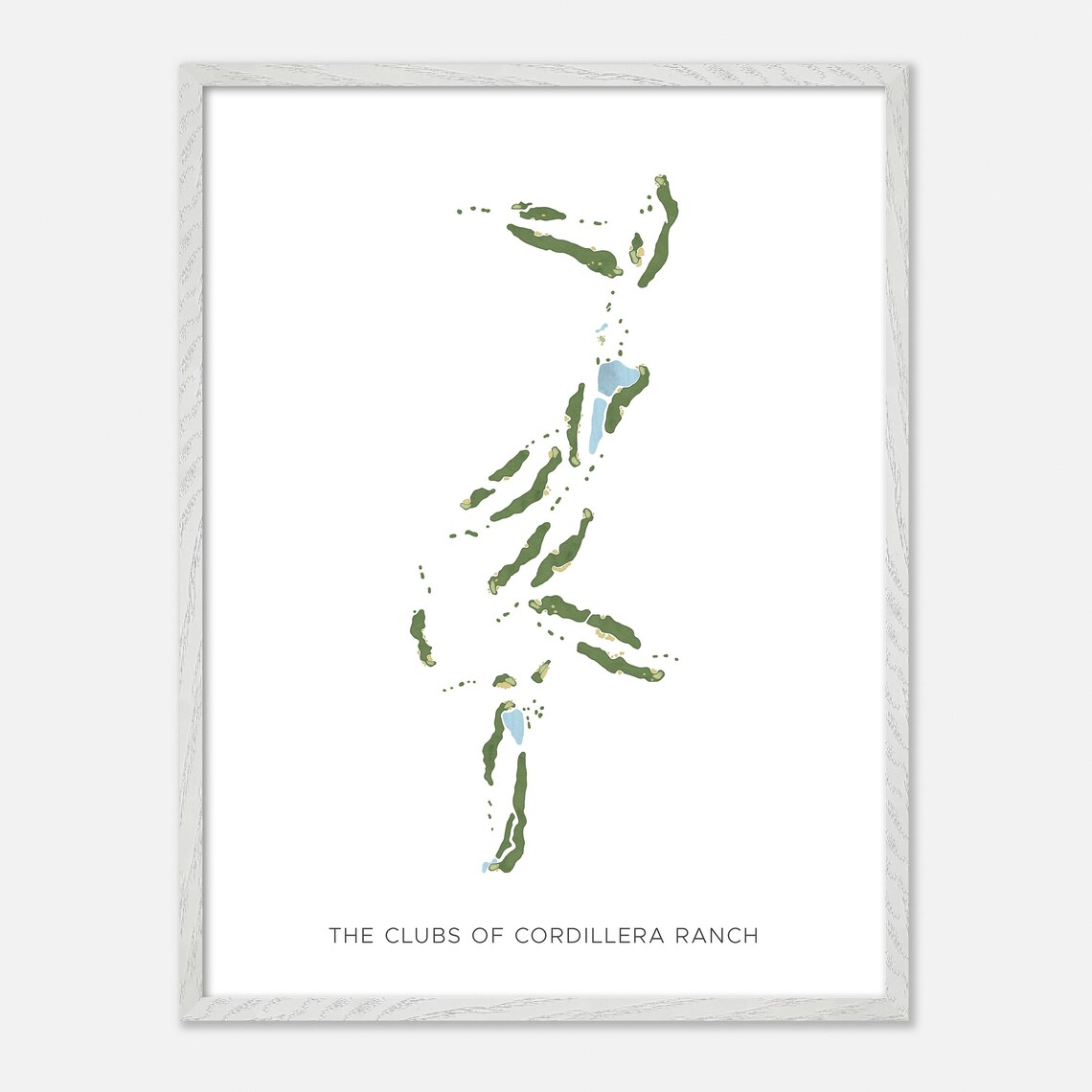 The Clubs of Cordillera Ranch Golf Course Watercolor Map Art Poster - Image 2
