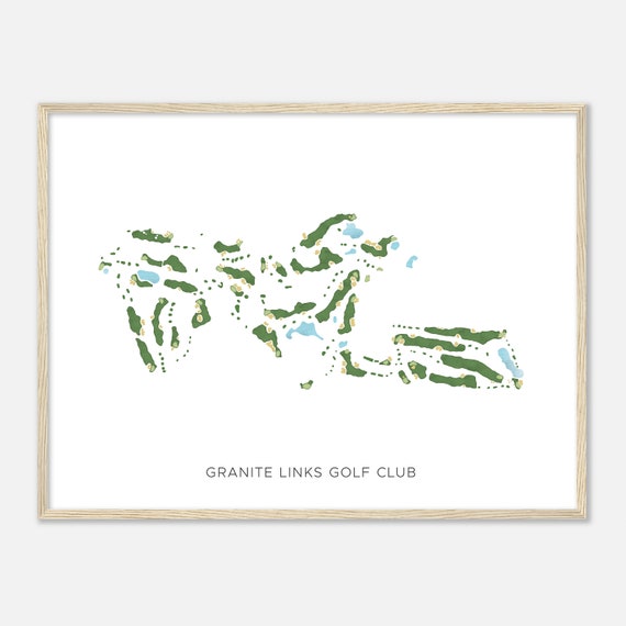 Granite Links Golf Club Massachusetts Modern Watercolor Map Golfer Gift Golf Wall Art Golf Poster Print Course Layout