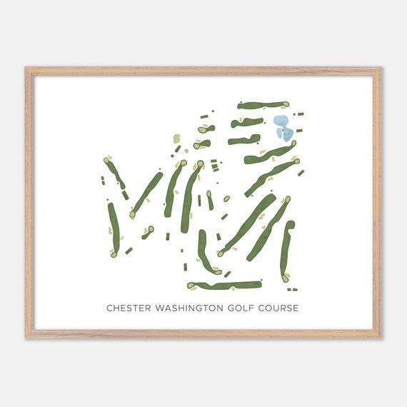 Chester Washington Golf Course In Los Angeles California Modern Watercolor Map Golfer Gift Golf Wall Art Golf Poster Print