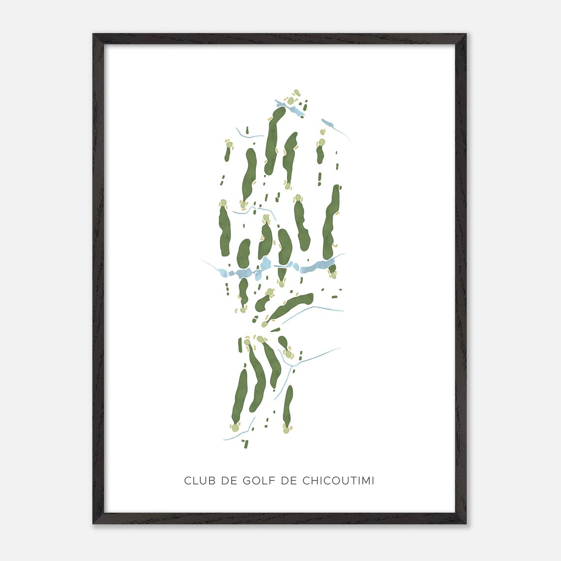 Club de Golf de Chicoutimi Saguenay Canada Modern Map Art Poster - Image 2