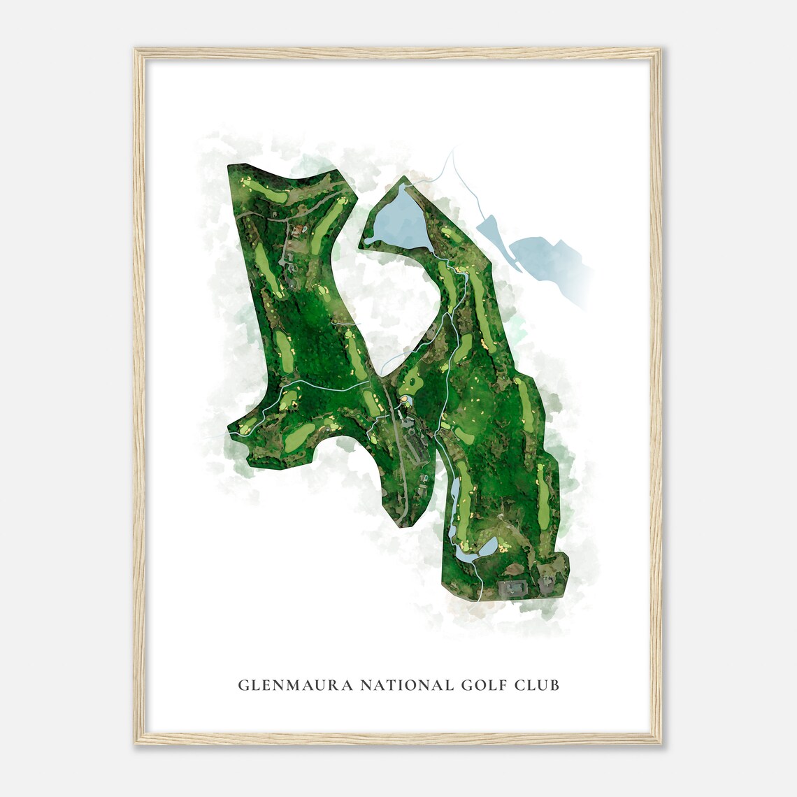 Glenmaura National Golf Club Classic Watercolor Golf Course Map Poster - Image 2