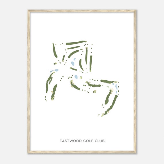 Eastwood Golf Club Minnesota Modern Watercolor Map Golfer Gift Golf Wall Art Golf Poster Print Course Layout