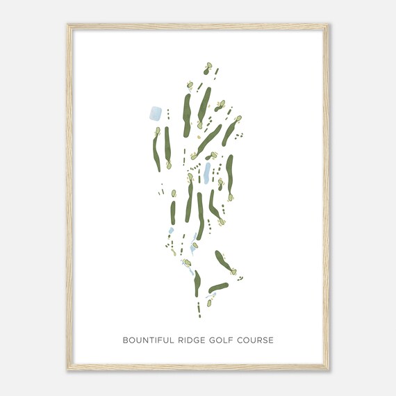 Bountiful Ridge Golf Course Utah Modern Watercolor Map Golfer Gift Golf Wall Art Golf Poster Print Course Layout