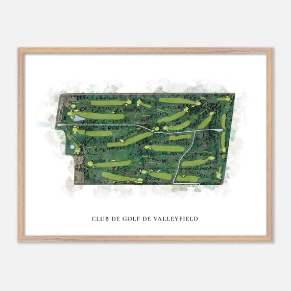 Club de Golf de Valleyfield Canada Classic Watercolor Map Poster