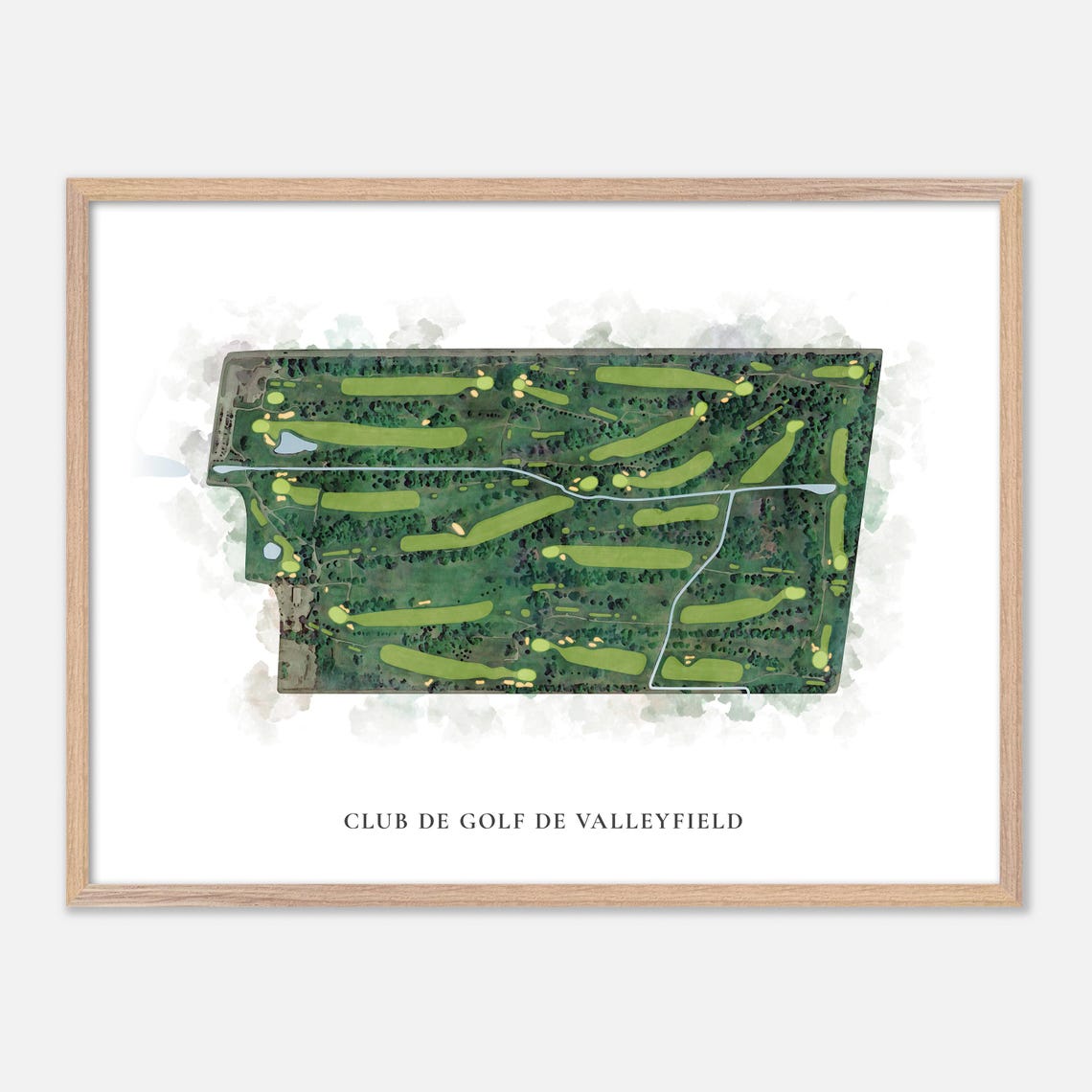Club de Golf de Valleyfield Canada Classic Watercolor Map Poster