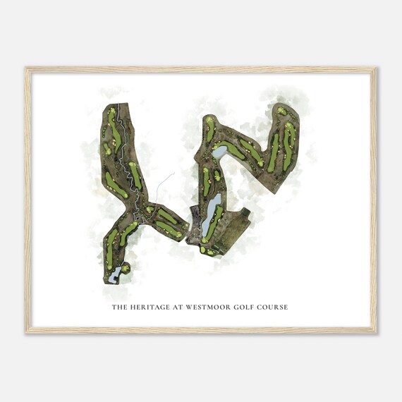 The Heritage At Westmoor Golf Course Colorado Classic Watercolor Map Golfer Gift Golf Wall Art Golf Poster Print Course Layout