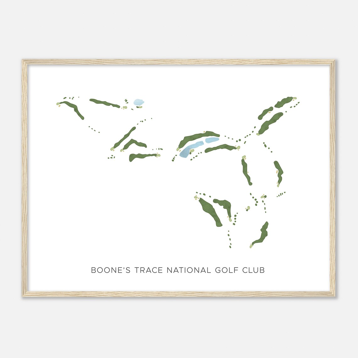 Boone's Trace National Golf Club Kentucky Modern Watercolor Poster - Image 2