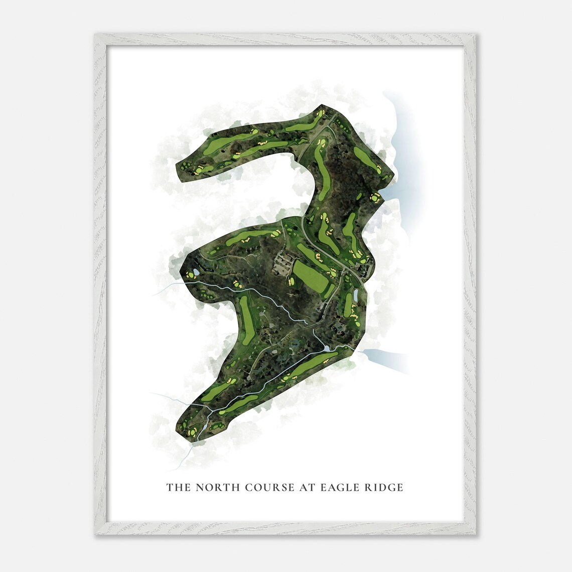 The North Course At Eagle Ridge, Classic Watercolor Map - Image 2
