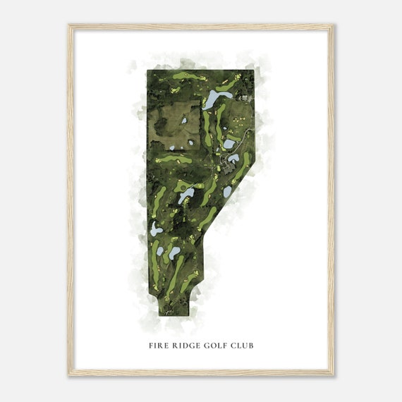 Fire Ridge Golf Club Wisconsin Classic Watercolor Map Golfer Gift Golf Wall Art Golf Poster Print Course Layout