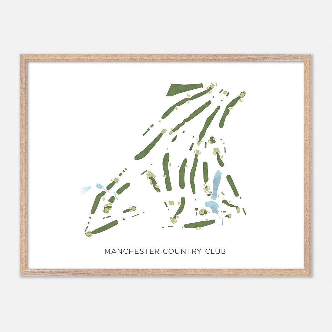Manchester Country Club New Hampshire Course Layout Map Poster