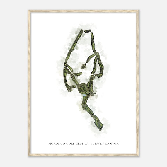 Morongo Golf Club At Tukwet Canyon California Classic Watercolor Map Golfer Gift Golf Wall Art Golf Poster Print Course Layout