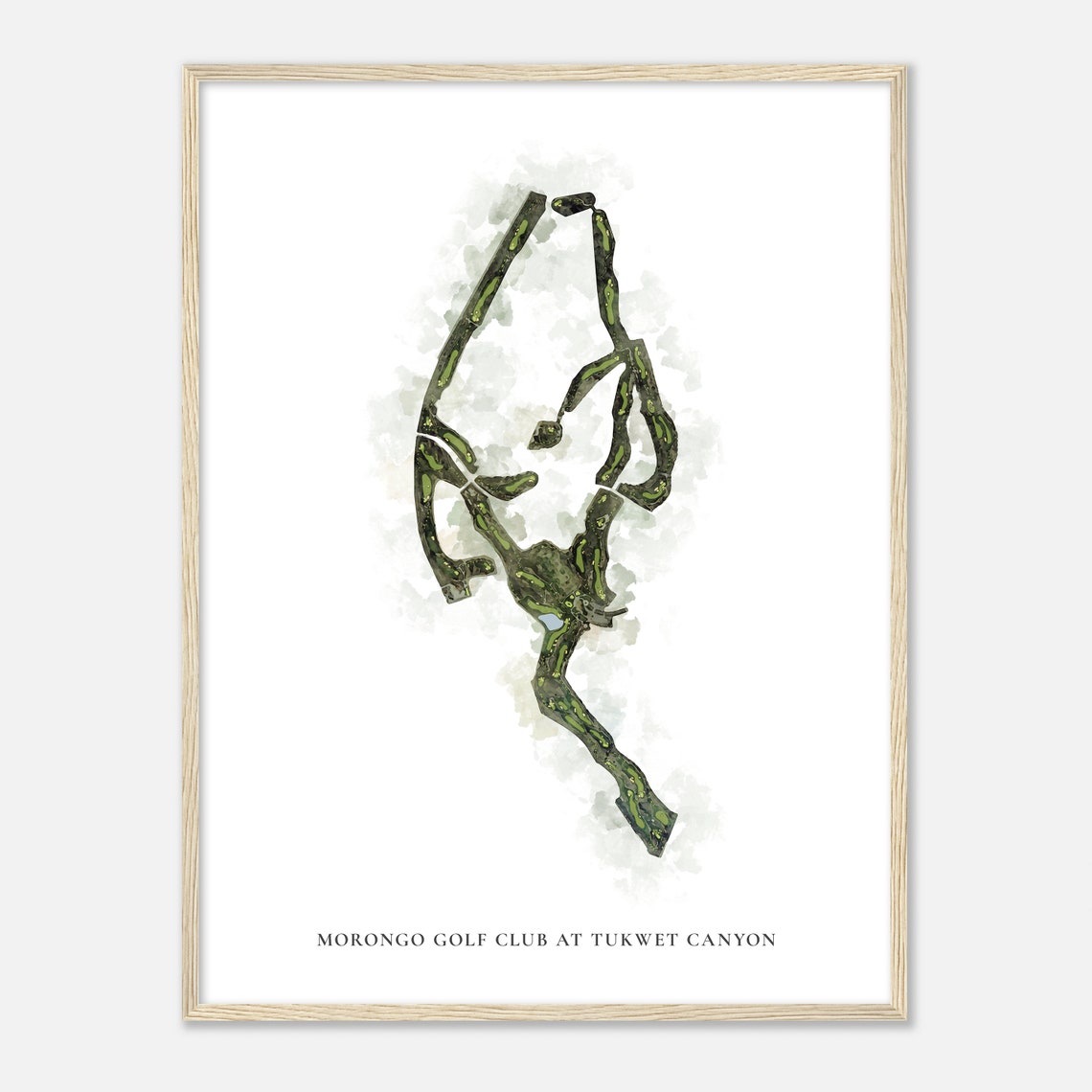 Morongo Golf Club At Tukwet Canyon Classic Watercolor Map Poster